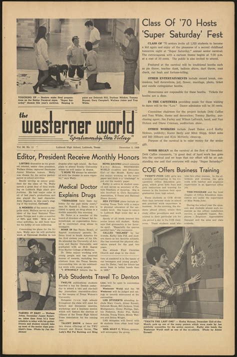 The Westerner World (Lubbock, Tex.), Vol. 36, No. 11, Ed. 1 Friday ...