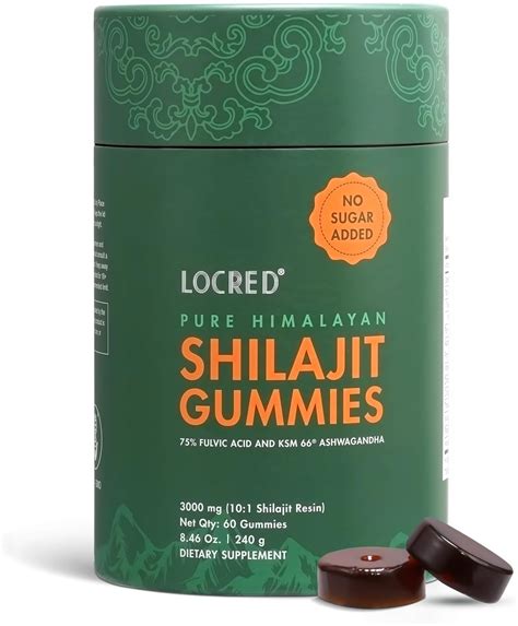 Amazon.com: Pure Himalayan shilajit Gummies with ashwagandha, no Added Sugar, Organic, 75% ...
