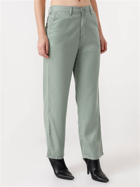 Buy Women High-Rise Loose Straight Fit Korean Pants | Kraus Jeans