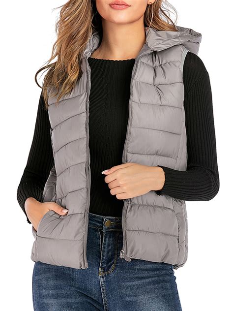 LELINTA Women Sleeveless Winter Jacke Lightweight Warm Waistcoat Vest ...