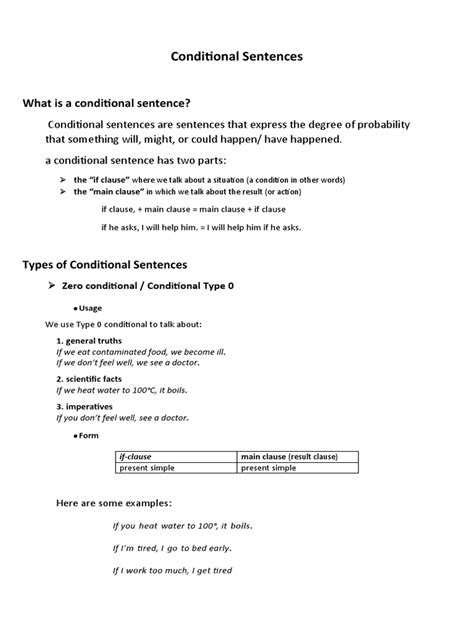 Image result for Conditional Sentences PDF