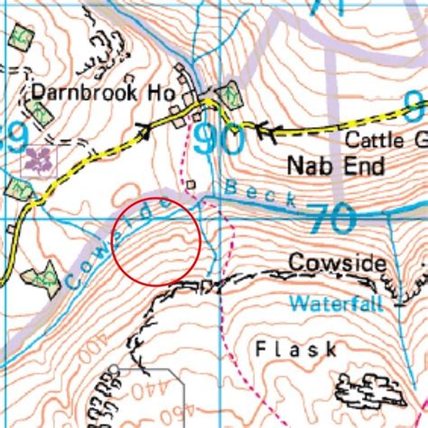 Image result for OS Map Waterfall