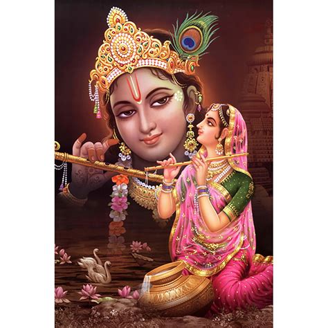 Pnf Art Print of Lord Krishna and Radha (Radha Krishna) Unframed Wall ...