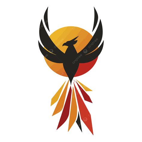 Phoenix Silhouette With Sunset Gradient Design, Phoenix, Logo ...