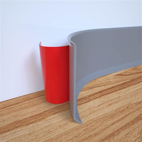Neatiease PVC Self-Adhesive Flexible skirting Board Trim,10 cm(W) x 5 M ...