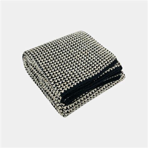 The Spiral Blue & White Cotton Knitted Throw Blanket (50 in x 66 in ...