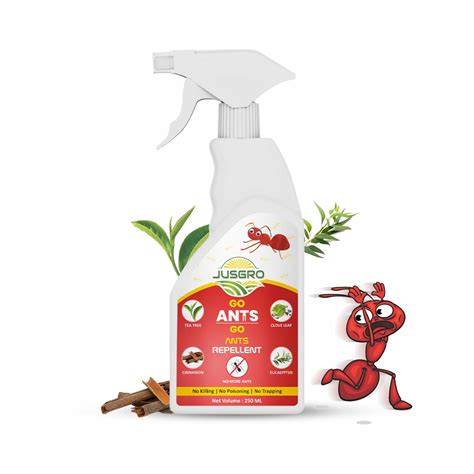 JusGro Ant Repellent For Home Spray - 250 ml | Natural Ant Killer ...
