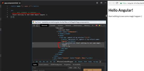 Angular HTML Code Uncomment 的图像结果