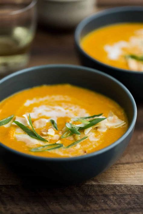 Curried Carrot Soup with Red Lentils | Naturally Ella