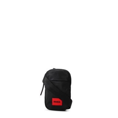 Buy Men Black Crossbody Bag With Red Patch Branding Online at The ...