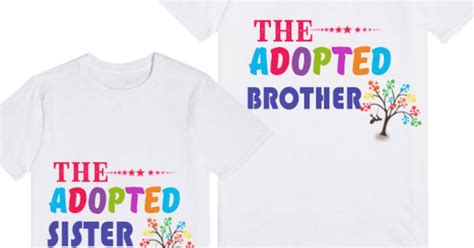 Adopted Brother and Sister Custom Printed T-shirt for Kids