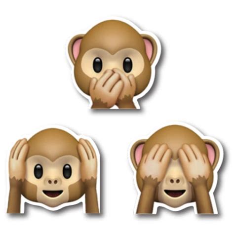 Monkey Emoji's Covering Eyes, Ears, and Mouth 3 Pack - Etsy