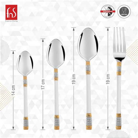 24K Gold Celebration Stainless Steel Cutlery Set 24 Pcs f