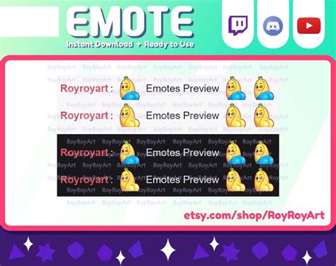 Discord Emote Cute Banana Booty Emote / Sub Emoji - Etsy India