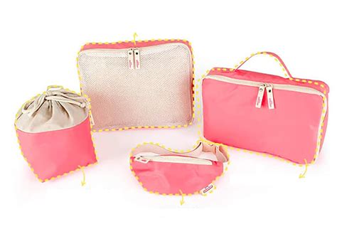 House of Quirk Portable 4 Set Travel Organizer Bag Clothing Storage Bag ...