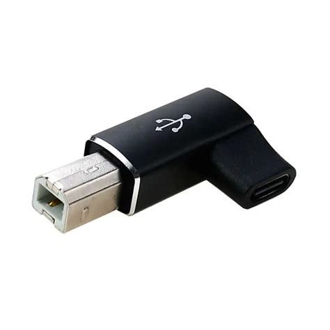 Male USB B to USB C Female Converter Printer Square Port Adapter ...
