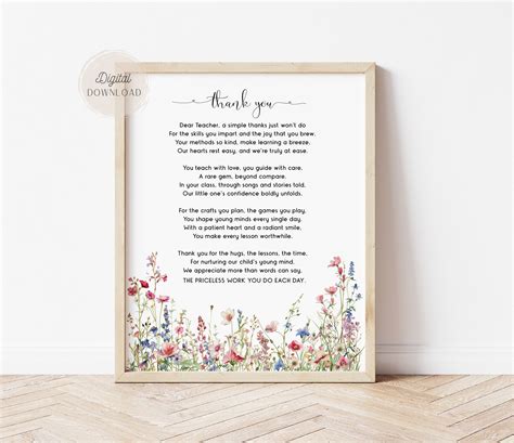 Thank You Teacher Poems From Students Thank You, Teachers. All My