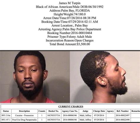 Arrests In Brevard County: July 30, 2016 - Space Coast Daily