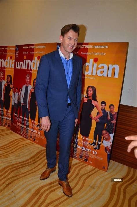 Brett Lee during the promotion of movie Unindian on July 27, 2016 in ...