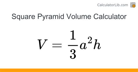Square Pyramid Volume Calculator - Online Calculator