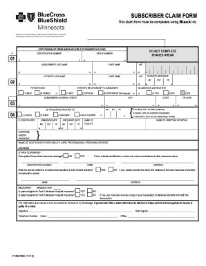 Fillable Online COPY FROM BLUE CROSS AND BLUE SHIELD OF MINNESOTA ID ...