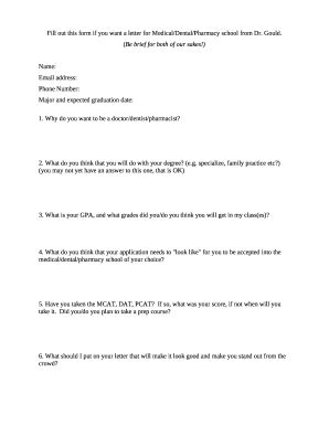 Pre-Health for a Letter from Dr Doc Template | pdfFiller