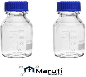 maruti Scientific Borosilicate Glass Reagent Bottle with Screw Cap ...
