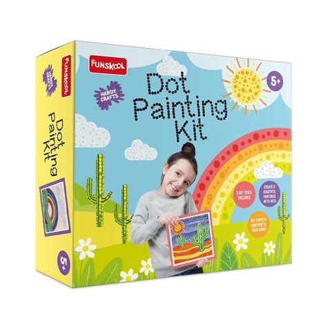 Funskool Handycrafts Dot Painting Kit | Go Science