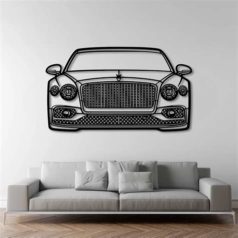 2023 Flying Spur Front View Metal Wall Art – DopeCars