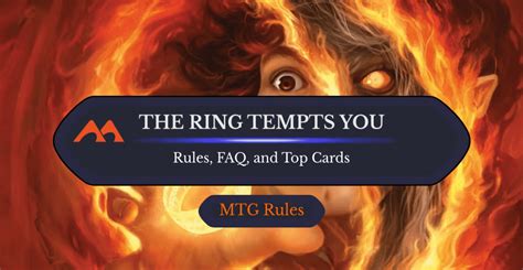 The Ring Tempts You in MTG: Rules, History, and Best Cards - Draftsim