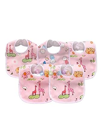 DOMENICO Baby Soft Feeding Bibs/Apron Cute Multi Print|with Tich Button ...