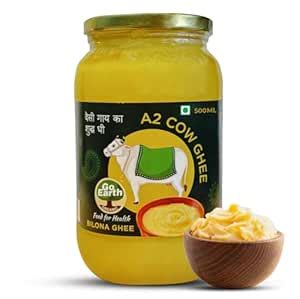 Go Earth Organic A2 Cow Ghee 500ml | Pure & Natural Traditional Bilona ...