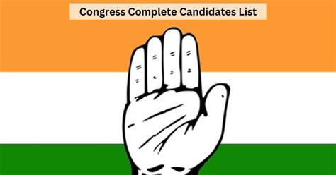 Congress Complete Candidate List 2024: Check the Complete List of ...