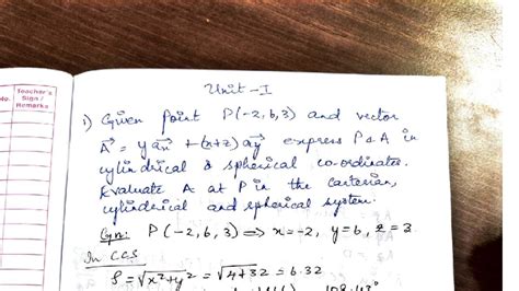 UNIT 1 EMT Solved Problems - Unit No. Sign Remarks 1) Given Point and ...