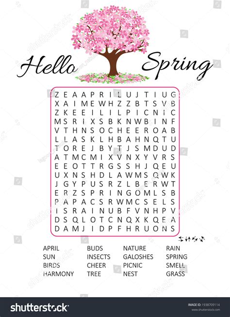 Spring Word Search Spring Word Search Printable PDF The Crafty Blog