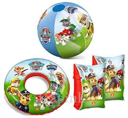 PAW PATROL Inflatable Swim Set-Swim Mattress, Arm Floats, Swim Ring ...