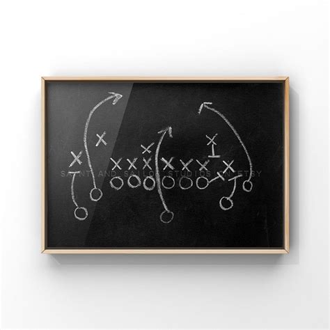 Chalkboard football play no 2 photo print boys room decor boys nursery ...