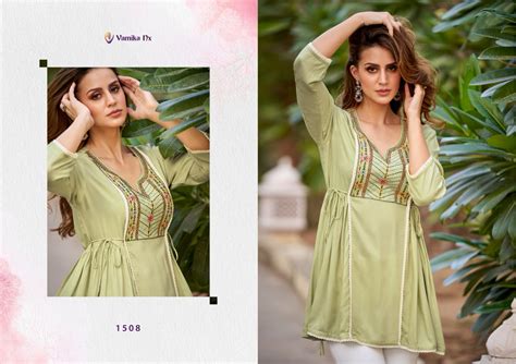 VAMIKA NX RANG MAHAL VOL 2 READYMADE ELEGANT DESIGNER SHORT TOP ...