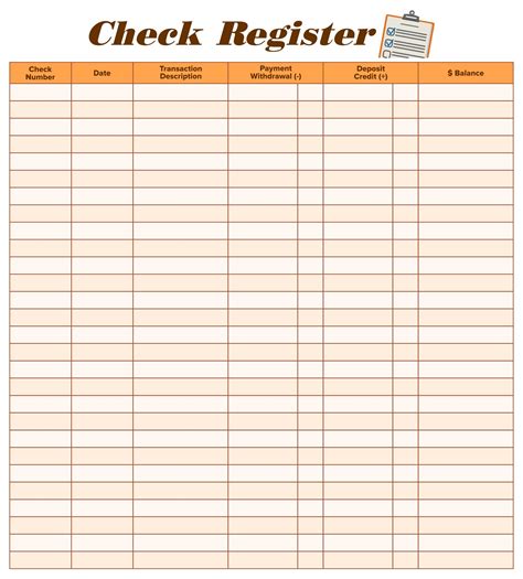 Checkbook Register - 10 Free PDF Printables | Printablee