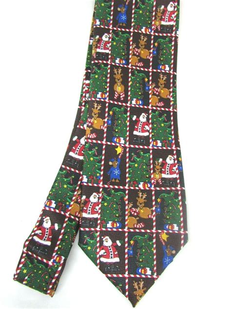 Men's SANTA & REINDEER Christmas Tie - Gem