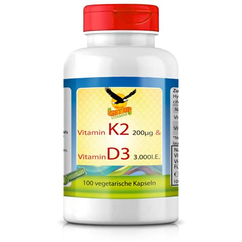 Vitamin D3 3000 IE + Vitamin K2 200 μg MK7 | 100 Kapseln