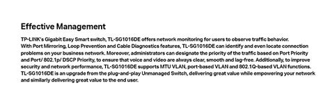 TP-Link TL-SG1016DE 16-Port Desktop Gigabit Easy-Smart Ethernet Switch ...