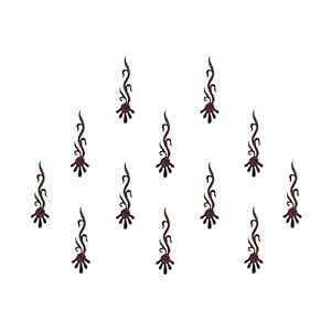 Comet Busters Handcrafted Maroon And Black Bindis (BV2153) : Amazon.in ...