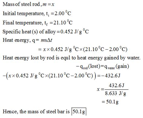 The specific heat of water is 4.18 J/(g⋅∘C). Calculate the molar heat ...