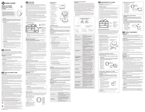 FIRST ALERT SMICO100-AC Interconnectable Ion Smoke CO Alarm Instruction Manual