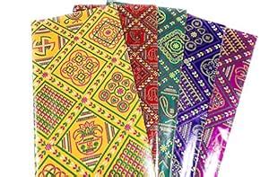 VASH Girlyz Attire Jaipuri Chunri Print Gift Wrapping Paper Sheets, Use ...