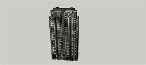 欧式住宅楼su模型下载-光辉城市