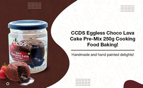 CCDS Egglees Choco Lava Cake Pre-Mix 250g Cooking Food Baking : Amazon ...