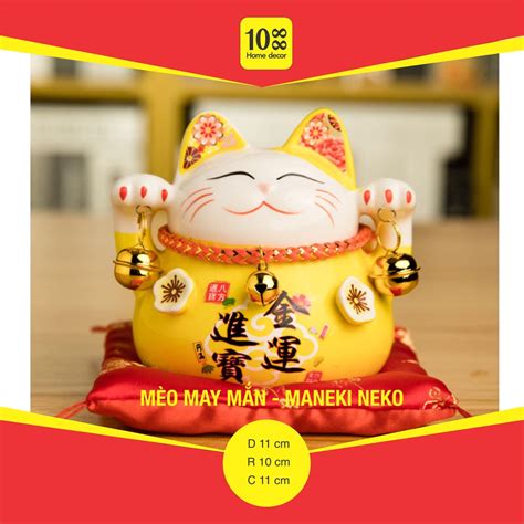 MÈO THẦN TÀI maneki neko - QUÀ TẶNG may mắn, KHAI TRƯƠNG hồng phát ...