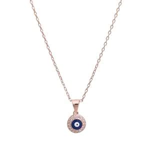Buy koso jewels 925 Sterling Silver Round Evil Eye Pendant Necklace for ...